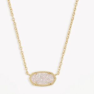 KENDRA SCOTT Elisa Gold Pendant Necklace in Iridescent Drusy